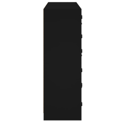 Biblioteczka z drzwiczkami, czarna, 136x37x109 cm