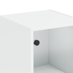 Szafka ze szklanymi drzwiami, biała, 35x37x142 cm