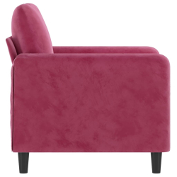 Fotel, winna czerwień, 60 cm, obity aksamitem