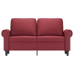2-osobowa sofa, winna czerwień, 120 cm, sztuczna skóra