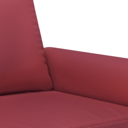 2-osobowa sofa, winna czerwień, 120 cm, sztuczna skóra