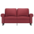 2-osobowa sofa, winna czerwień, 120 cm, sztuczna skóra