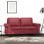 2-osobowa sofa, winna czerwień, 120 cm, sztuczna skóra