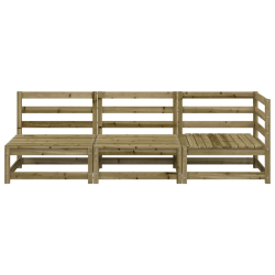 Ogrodowa sofa 3-osobowa, impregnowane drewno sosnowe