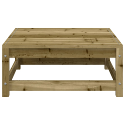 Ogrodowa sofa bez podłokietników, podnóżek, impregnowana sosna