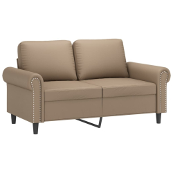 2-osobowa sofa, kolor cappuccino, 120 cm, sztuczna skóra