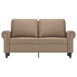 2-osobowa sofa, kolor cappuccino, 120 cm, sztuczna skóra