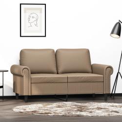 2-osobowa sofa, kolor cappuccino, 120 cm, sztuczna skóra