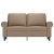 2-osobowa sofa, kolor cappuccino, 120 cm, sztuczna skóra