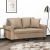 2-osobowa sofa z poduszkami, cappuccino, 120 cm, sztuczna skóra