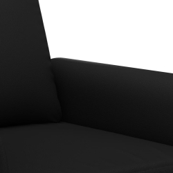 Fotel, czarny, 60 cm, obity sztuczną skórą