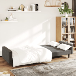 2-osobowa kanapa, ciemnoszara, tapicerowana aksamitem