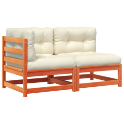 2-osobowa sofa ogrodowa z poduszkami, woskowy brąz