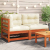 2-osobowa sofa ogrodowa z poduszkami, woskowy brąz