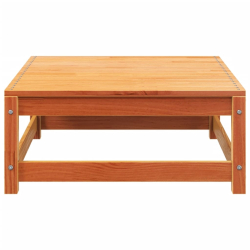 Ogrodowa sofa bez podłokietników, z poduszkami i podnóżkiem