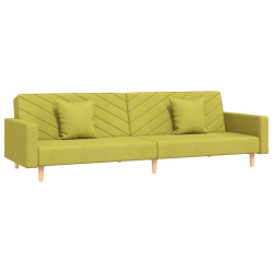 2-osobowa kanapa z 2 poduszkami, zielona, obita tkaniną