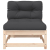 2-osobowa sofa ogrodowa z poduszkami, lite drewno sosnowe
