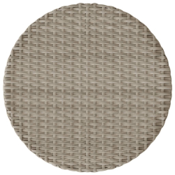 3-cz. zestaw mebli bistro z poduszkami, jasnoszary, polirattan