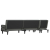 Sofa rozkładana L, ciemnoszara, 260x140x70 cm, tkanina
