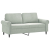 Sofa 2-osobowa, jasnoszara, 140 cm, tapicerowana aksamitem