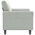 Sofa 2-osobowa, jasnoszara, 140 cm, tapicerowana aksamitem