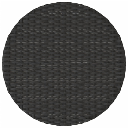 3-cz. zestaw mebli bistro z poduszkami, czarny, polirattan