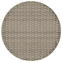 3-cz. zestaw mebli bistro z poduszkami, jasnoszary, polirattan