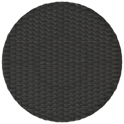 3-cz. zestaw mebli bistro z poduszkami, czarny, polirattan