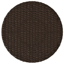 3-cz. zestaw mebli bistro z poduszkami, brązowy, polirattan