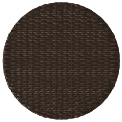 3-cz. zestaw mebli bistro z poduszkami, brązowy, polirattan