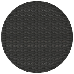 3-cz. zestaw mebli bistro z poduszkami, czarny, polirattan