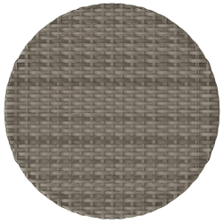 3-cz. zestaw mebli bistro z poduszkami, szary, polirattan