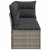 3-osobowa sofa ogrodowa z poduszkami, szara, polirattan