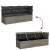 3-osobowa sofa ogrodowa z poduszkami, szara, polirattan