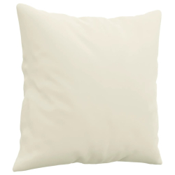 3-osobowa sofa z poduszkami, kremowa, 180 cm, aksamit