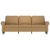 Sofa 3-osobowa, brązowa, 180 cm, tapicerowana aksamitem