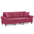 3-osobowa sofa z poduszkami, winna czerwień, 180 cm, aksamit