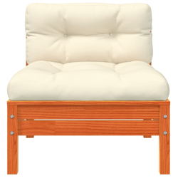 Sofa ogrodowa z poduszkami i podnóżkiem, 2-osobowa