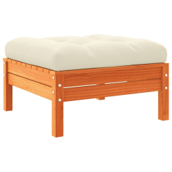 Sofa ogrodowa z poduszkami i podnóżkiem, 2-osobowa