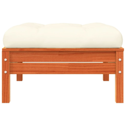 Sofa ogrodowa z poduszkami i podnóżkiem, 2-osobowa