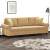 3-osobowa sofa z poduszkami, brązowa, 180 cm, aksamit