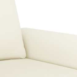 Sofa 3-osobowa, kremowy, 180 cm, tapicerowana aksamitem