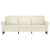 Sofa 3-osobowa, kremowy, 180 cm, tapicerowana aksamitem