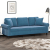 3-osobowa sofa z poduszkami, niebieska, 180 cm, aksamit