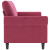 Sofa 3-osobowa, winna czerwień, 180 cm, obita aksamitem