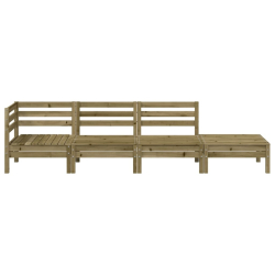 Ogrodowa sofa 4-osobowa, impregnowane drewno sosnowe