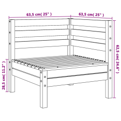Ogrodowa sofa narożna, woskowy brąz, lite drewno sosnowe