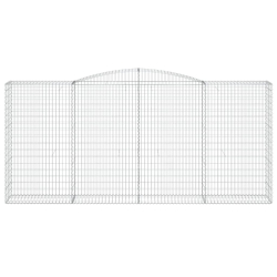 Kosze gabionowe, 10 szt, 400x50x180/200cm, galwanizowane żelazo