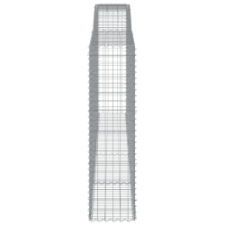 Kosze gabionowe, 10 szt, 400x50x180/200cm, galwanizowane żelazo