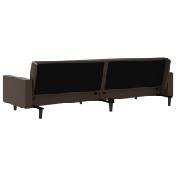 2-osobowa sofa, brązowa, sztuczna skóra